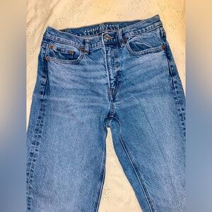 American Eagle Super High Rise Ankle Straight Jeans